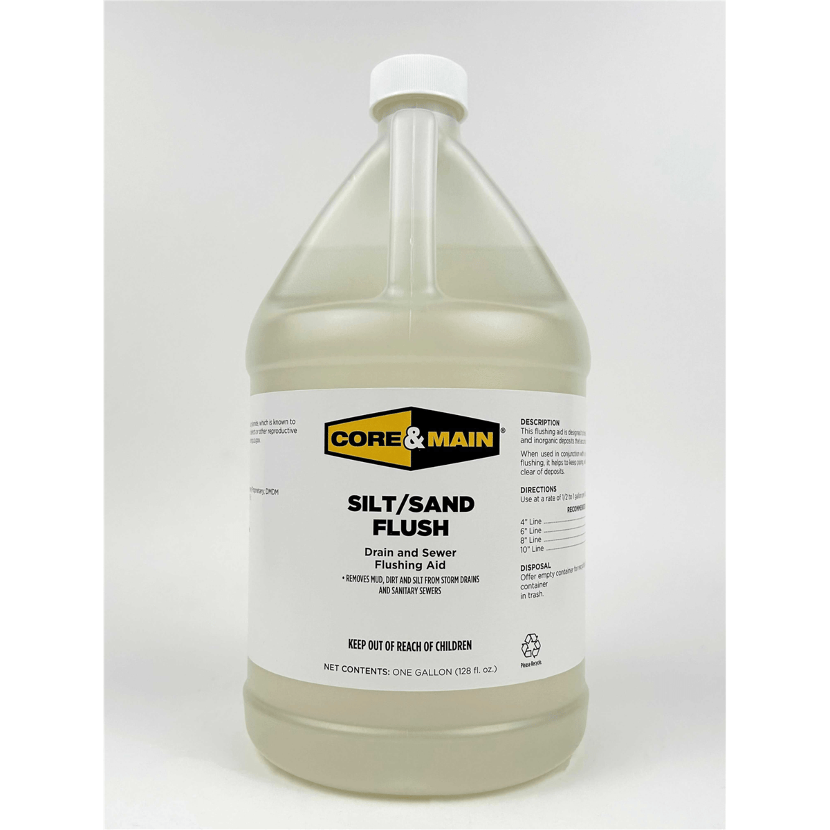 Core & Main Silt/Sand Flush, 1 Gallon, 4/Pack