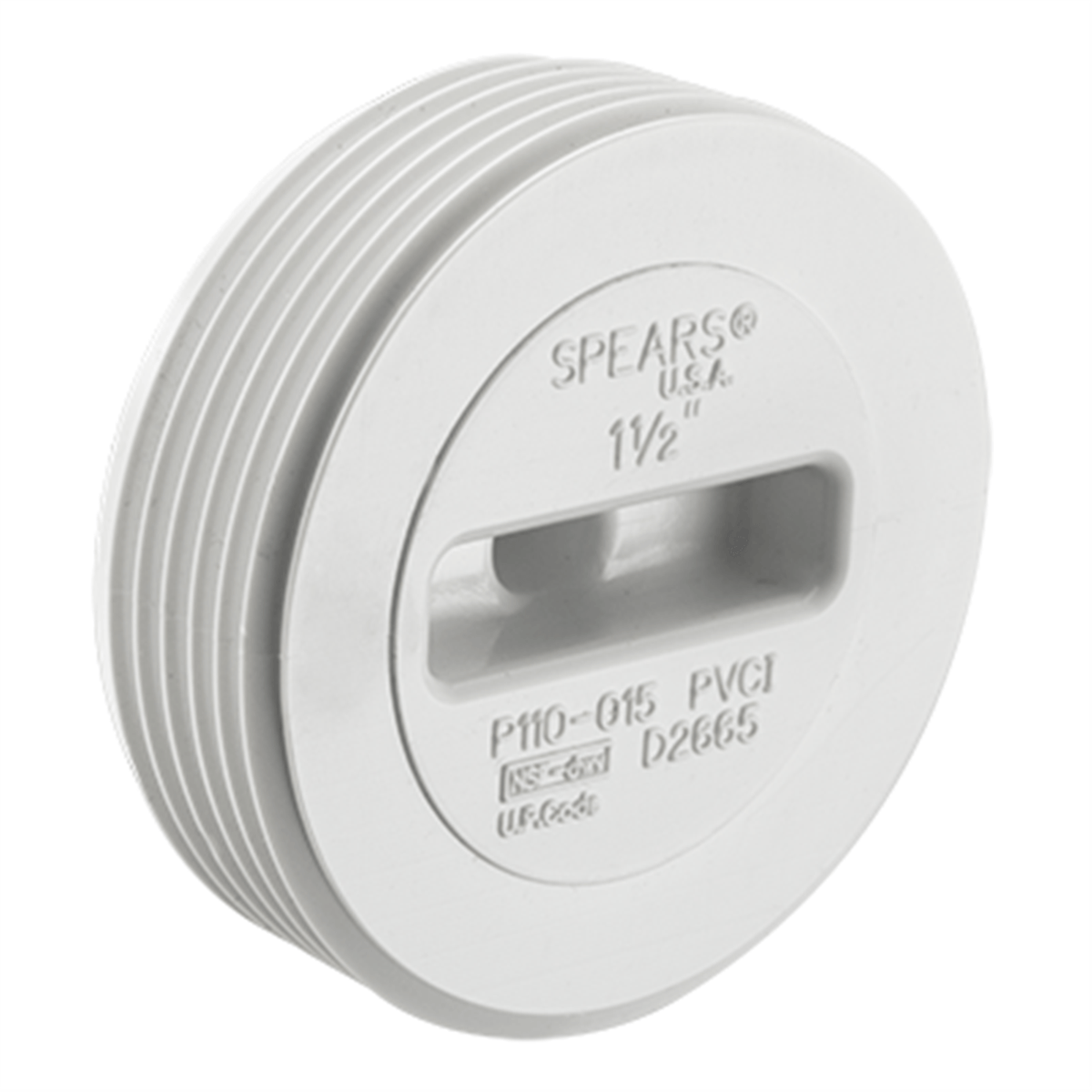 Spears Spears PVC DWV Flush Cleanout Plug, 1-1/2" MPT, P110-015