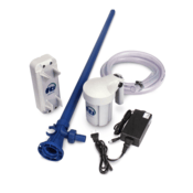 FTI EFP40/S6 12V Rechargeable Battery Motor with 115V Charger and PVC Hose Drum Pump Kit, 111617