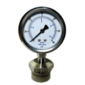 2-1/2" SS Pressure Gauge 60 PSI w/ 1/2" NPT(F) Hastelloy C Diaphragm Seal, Fluorolube® Fill