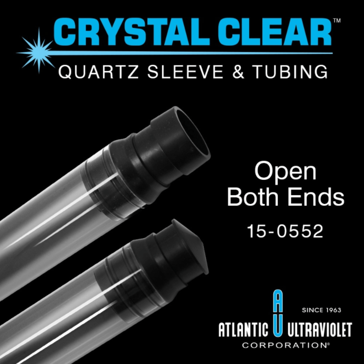 Atlantic Ultraviolet Crystal Clear™ Quartz Sleeve for Wedeco 33309, TAK55