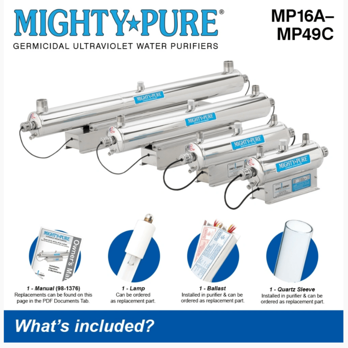 Atlantic Ultraviolet MightyPURE® Ultraviolet Water Purifier MP36C, 12 gpm, 25-3691