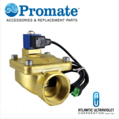Atlantic Ultraviolet Promate™ Solenoid Valve, 2" NPT Nickel Coated Brass, 27-3123