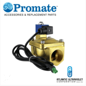Atlantic Ultraviolet Promate™ Solenoid Valve, 1-1/2" NPT Lead-Free Brass, 27-3342