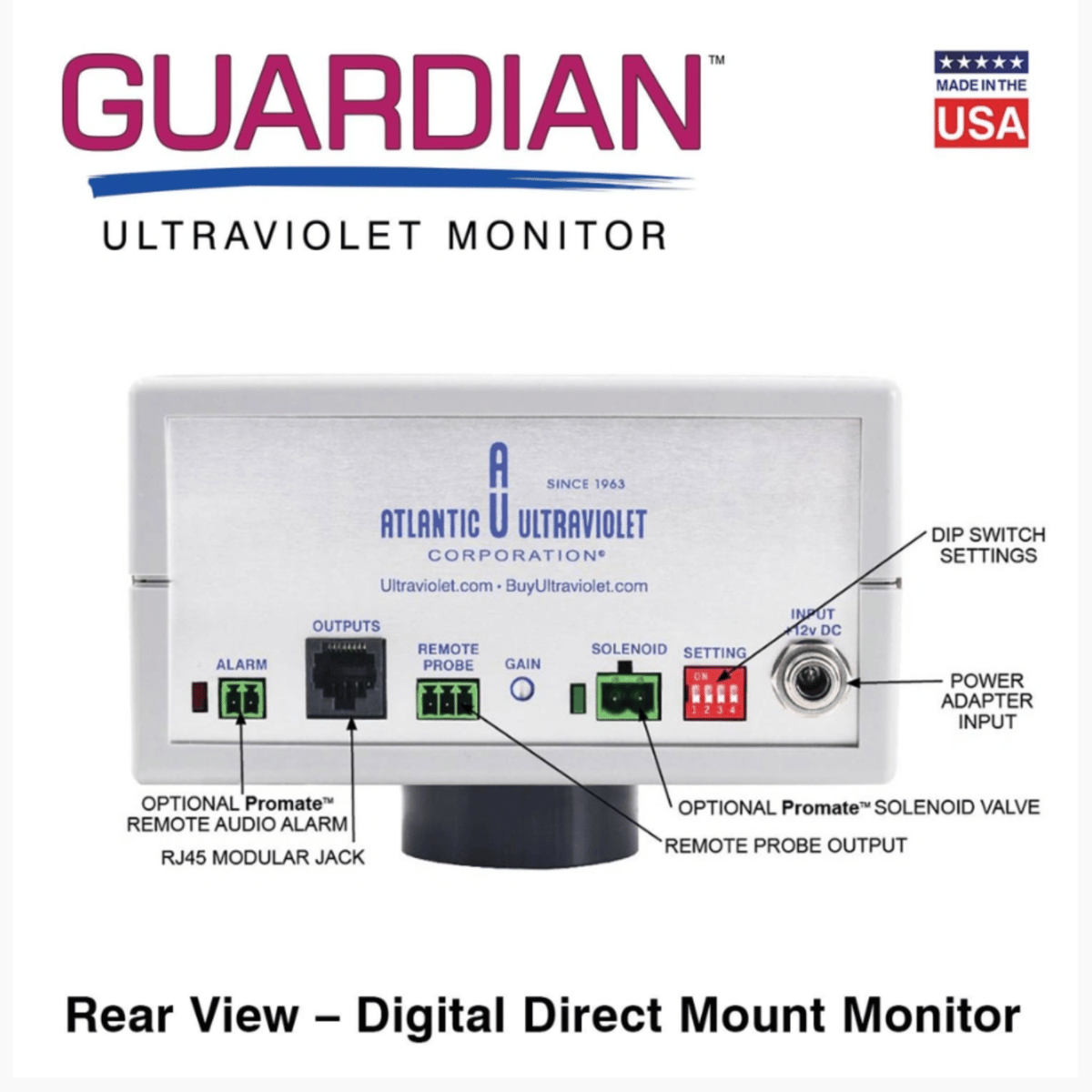 Atlantic Ultraviolet Guardian™ UV Monitor for All MightyPURE® Models and Sanitron® S17A-S50C