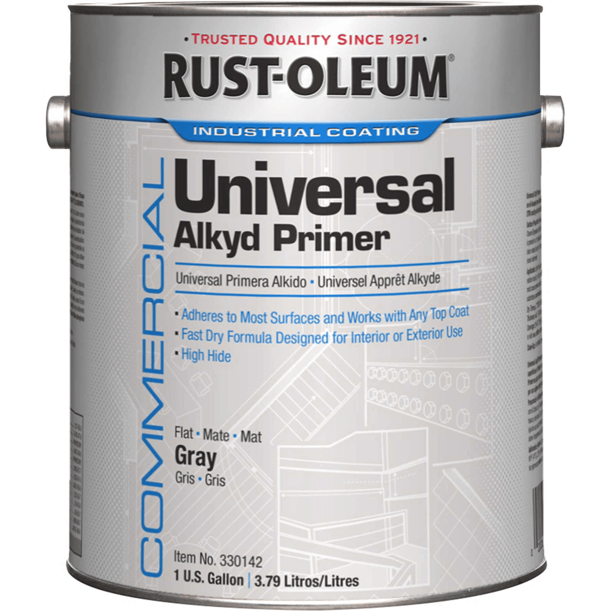 Rust-Oleum® Universal Alkyd Primer, Gray, 1 Gallon 330142