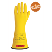 ActivArmr Electrical Insulating Gloves Class 0, Yellow Coating, Black Liner, Straight Cuff, Size XL