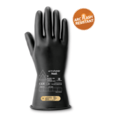 ActivArmr Electrical Insulating Gloves Class 00, Ultra-Lightweight, Black, Straight Cuff, Size S