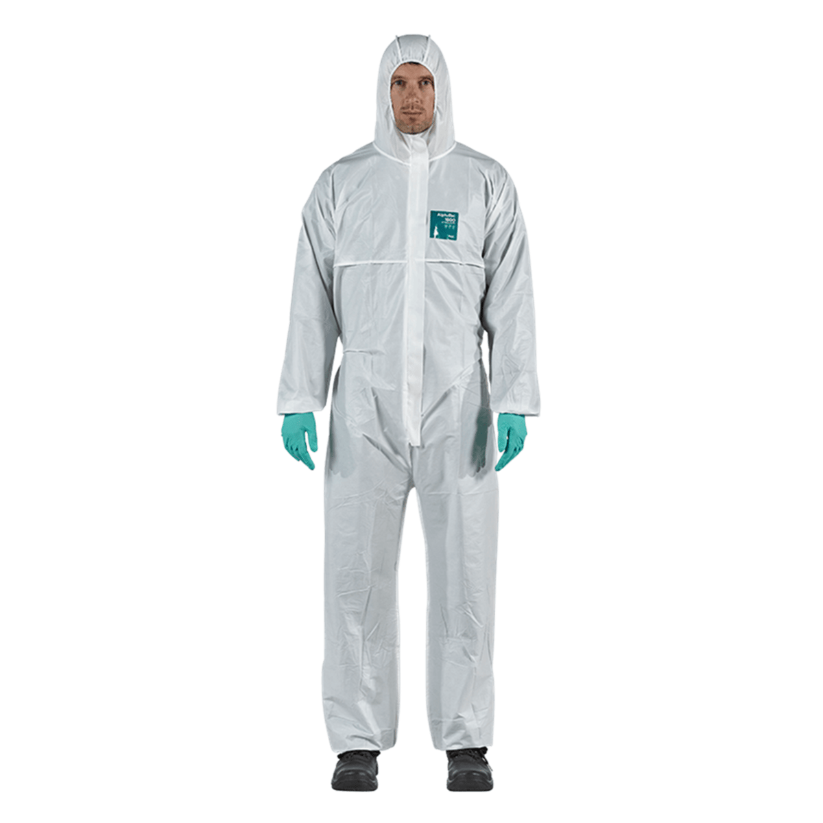 AlphaTec 1800 Model 111 Standard-Bound Hooded Suit, Size S