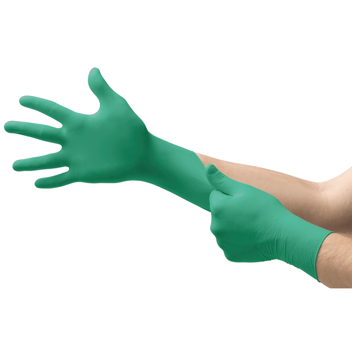 TouchNTuff 92-600 Disposable Nitrile Gloves for Chemical Splash Protection, Size L, Box of 100