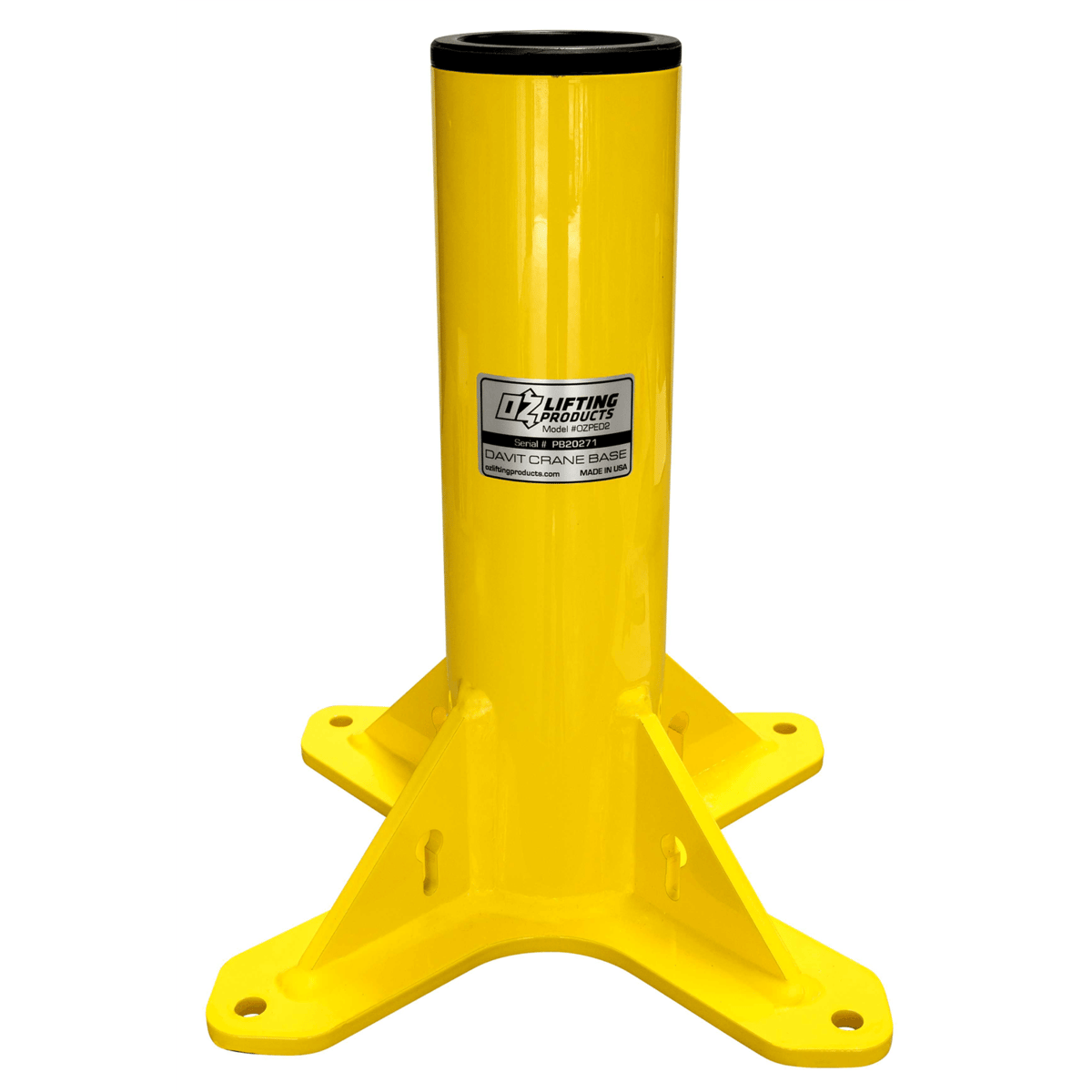Oz Lifting Pedestal Base for OZ1000DAV and OZCF1200DAV Davit Cranes OZPED2