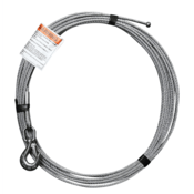 Oz Lifting 1/4" x 10' Galvanized Cable Assembly w/ Ball End Fitting & Swivel Hook OZGAL.25-10B