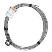 Oz Lifting 1/4" x 10' Lift - Galvanized Cable Assembly with Swivel Hook and Latch OZGAL.25-10