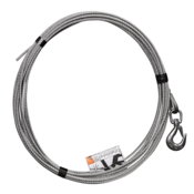 Oz Lifting 1/4" x 10' Lift - Stainless Steel Cable Assembly with Swivel Hook and Latch OZSS.25-10