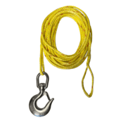 Oz Lifting 3/16" x 15' Lift Ultrex Synthetic Rope Assembly w/ Stainless Steel Swivel Hook OZSR.19-15