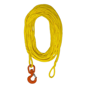 Oz Lifting 5/16" x 45' Lift Ultrex Synthetic Rope Assembly w/ Swivel Hook w/ Latch OZSR.31-45
