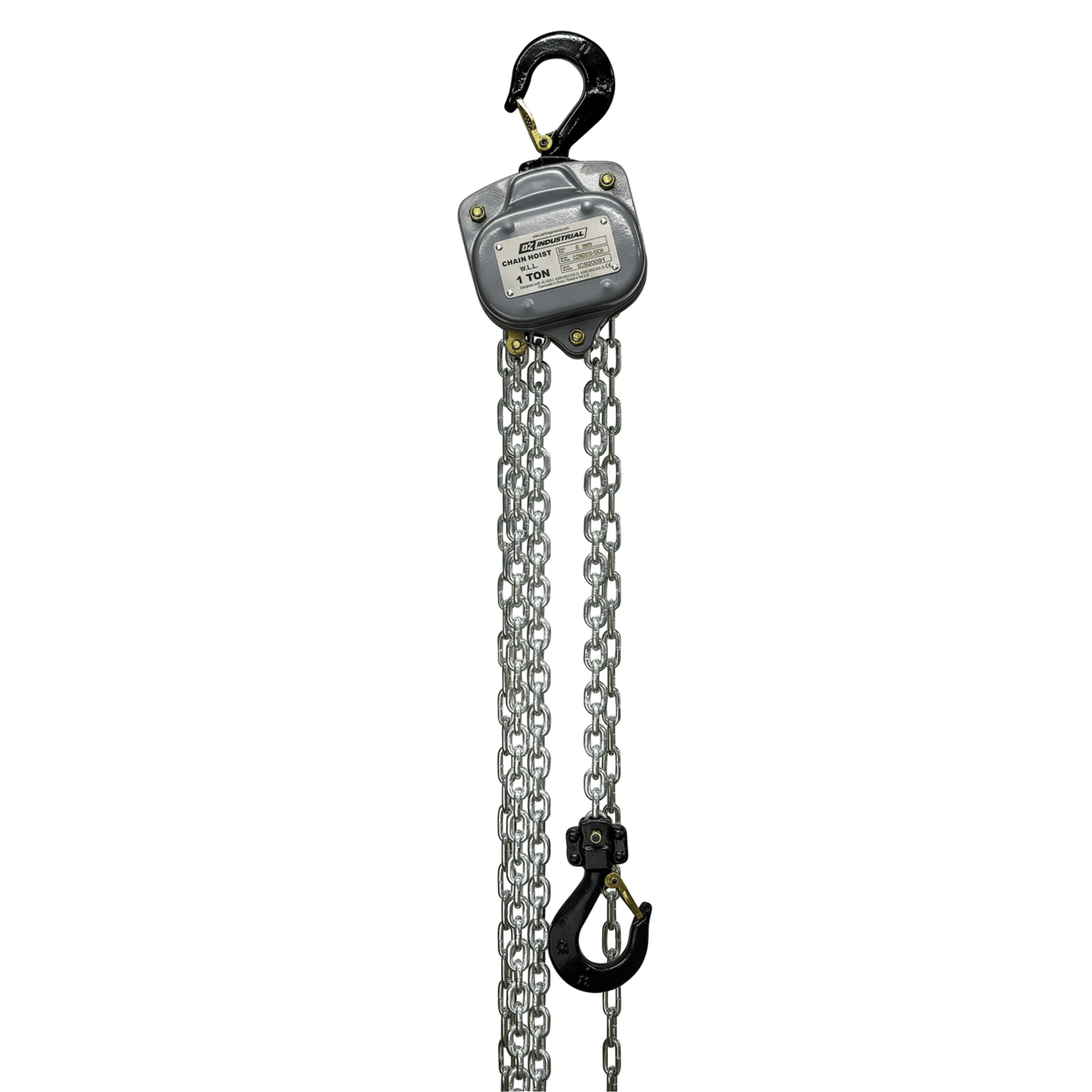 Oz Lifting 1 T Industrial Chain Hoist 10' OZIND010-10CH