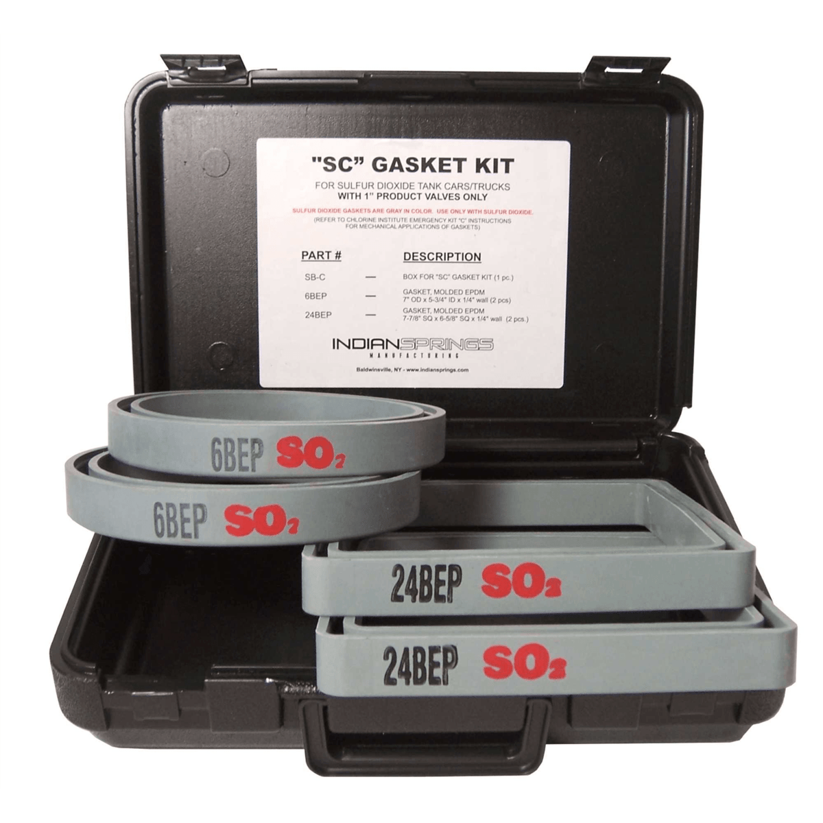 Sulfur Dioxide Tank Car and Tank Truck Gasket Set