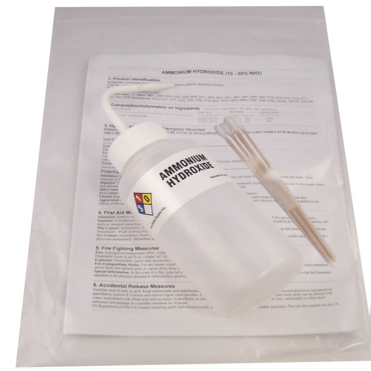Chlorine and Sulfur Dioxide Leak Indicator Bottles