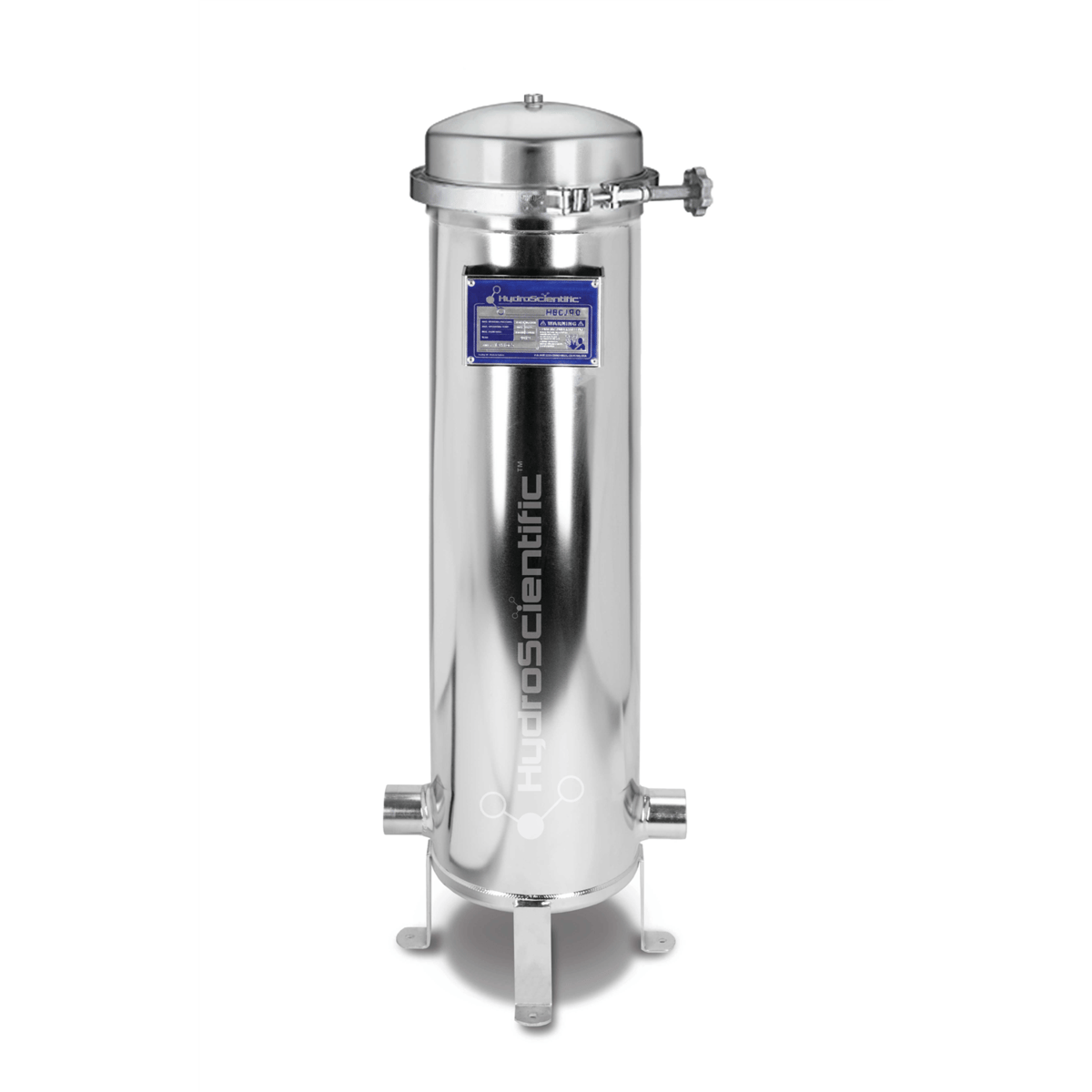 HydroScientific Band Clamp 90 Jumbo Filter Housing, Fits 19-1/2" Jumbo Cartridges, 2" FNPT, 304 SS
