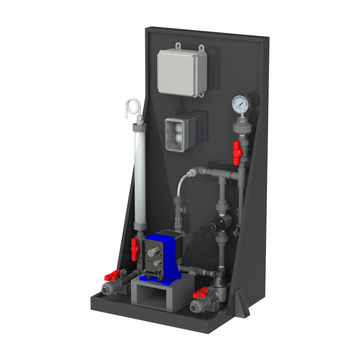 Simplex Integrated Chemical Metering Skid System, Vented Valves, M200-CMPS-V