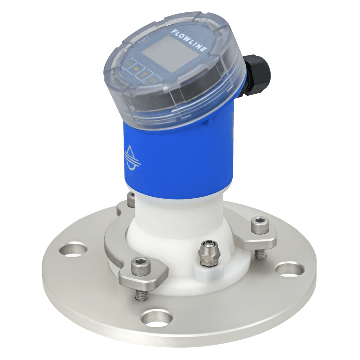 Flowline EchoBeam LR85-0330 80GHz, 196.8ft, 3" Flange 1/2" NPT Conn, 4-20mA/HART, Liquid/Solid