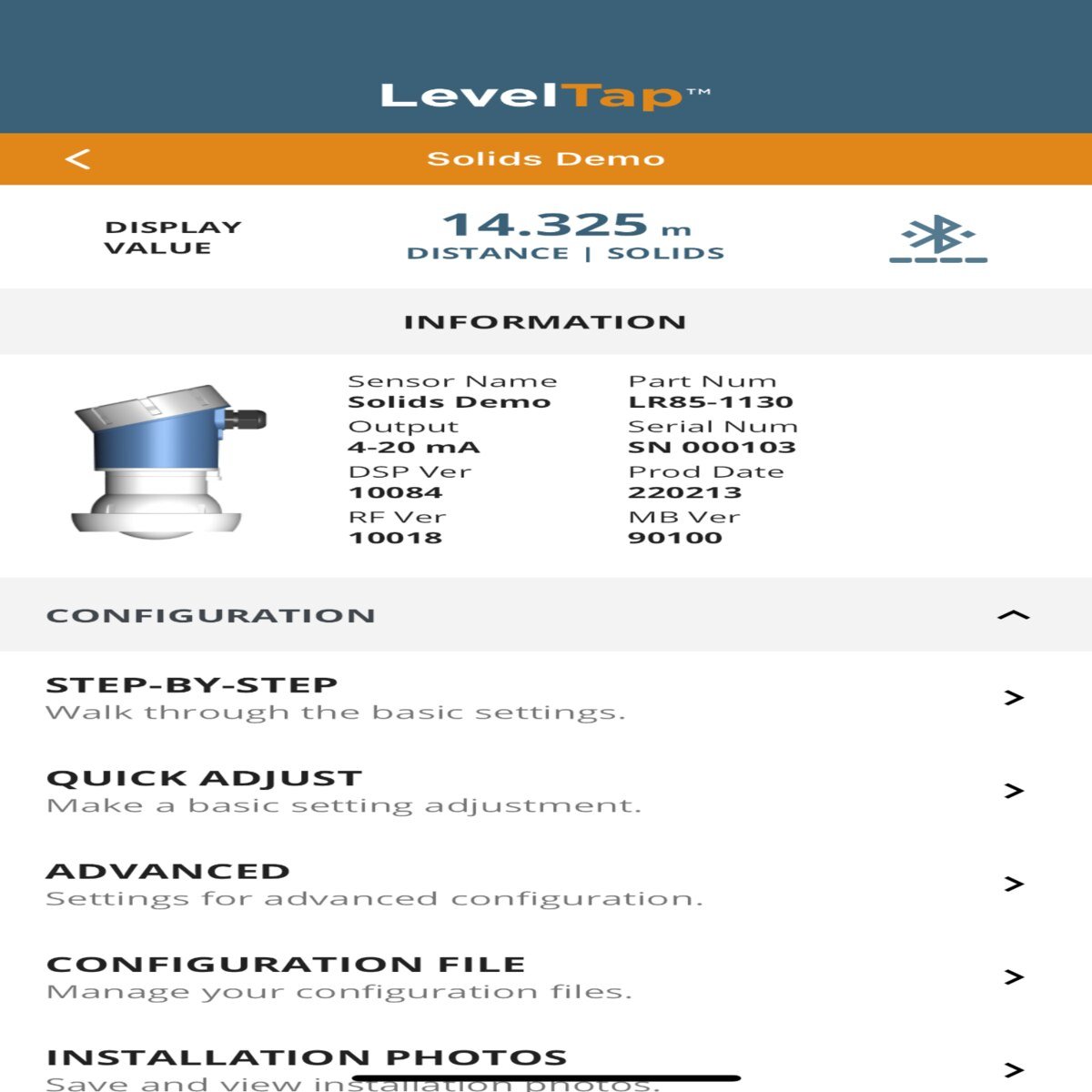 Flowline EchoBeam LR85-0330 80GHz, 196.8ft, 3" Flange 1/2" NPT Conn, 4-20mA/HART, Liquid/Solid