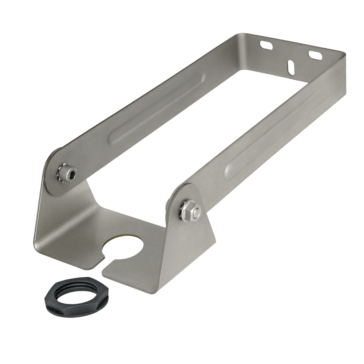 Flowline LM50-3S22 Mounting Bracket, Long (10"), Side or Top Wall, 316 SS, 1" NPT lock nut