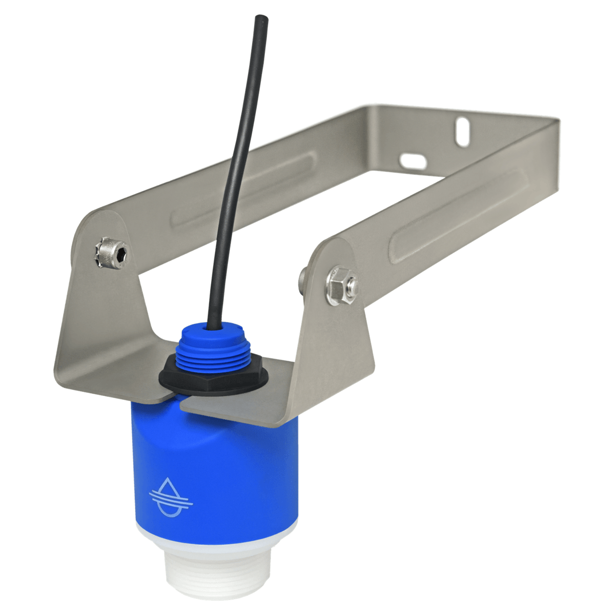 Flowline LM50-3S22 Mounting Bracket, Long (10"), Side or Top Wall, 316 SS, 1" NPT lock nut