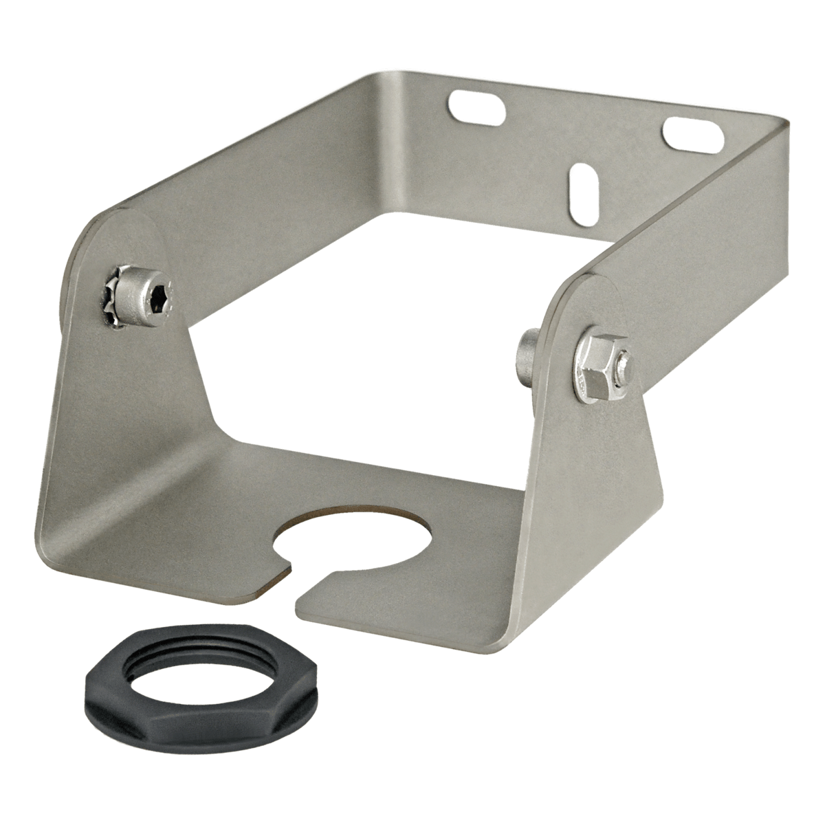 Flowline LM50-3S21 Mounting Bracket, Short (5"), Side or Top Wall, 316 SS, 1" NPT lock nut