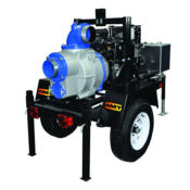 AMT 6" Self-Priming Engine Driven Trash Pump, Kohler KDW1003 Diesel, with Trailer, 5587-D6