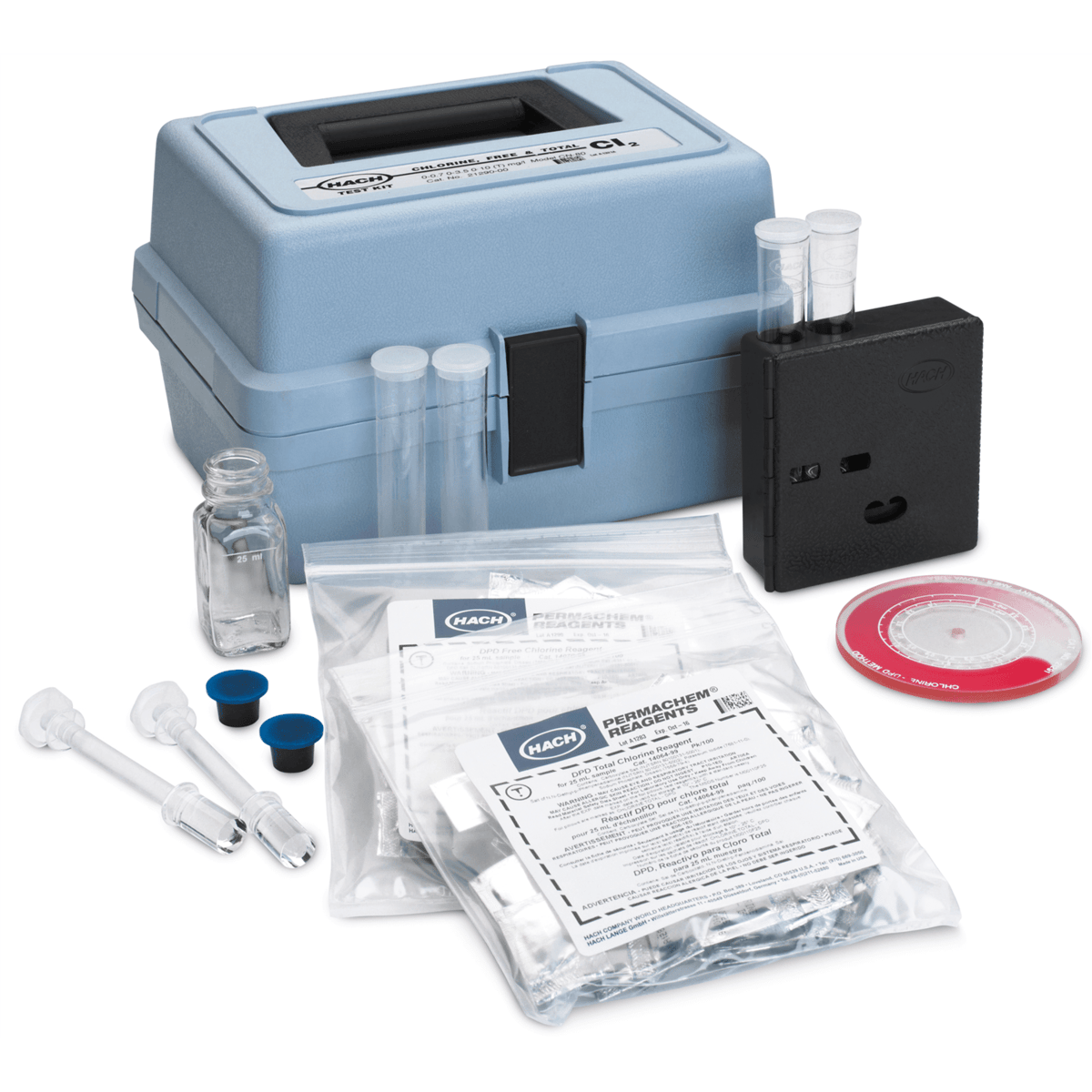 Hach Chlorine (Free and Total) Test Kit, Model CN-80, 2129000