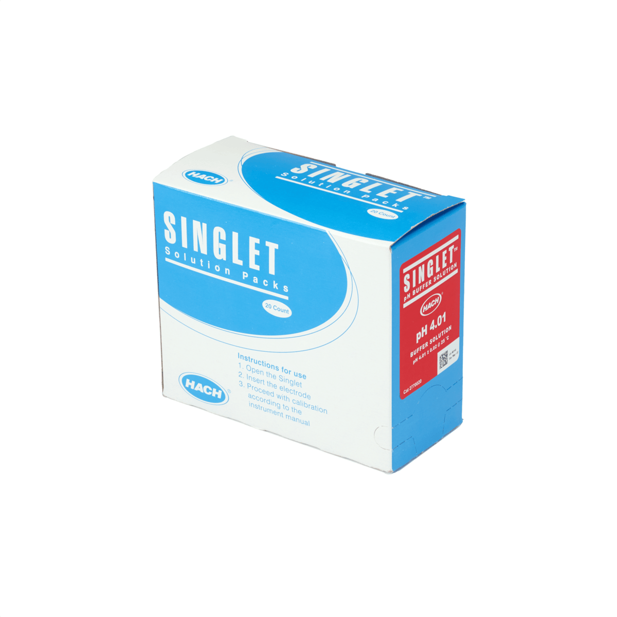 Hach SINGLET™ Single-Use pH Buffer, pH 4.01, pk/20, 2770020