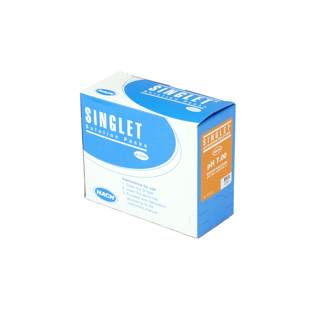 Hach SINGLET™ Single-Use pH Buffer, pH 7.00, pk/20, 2770120