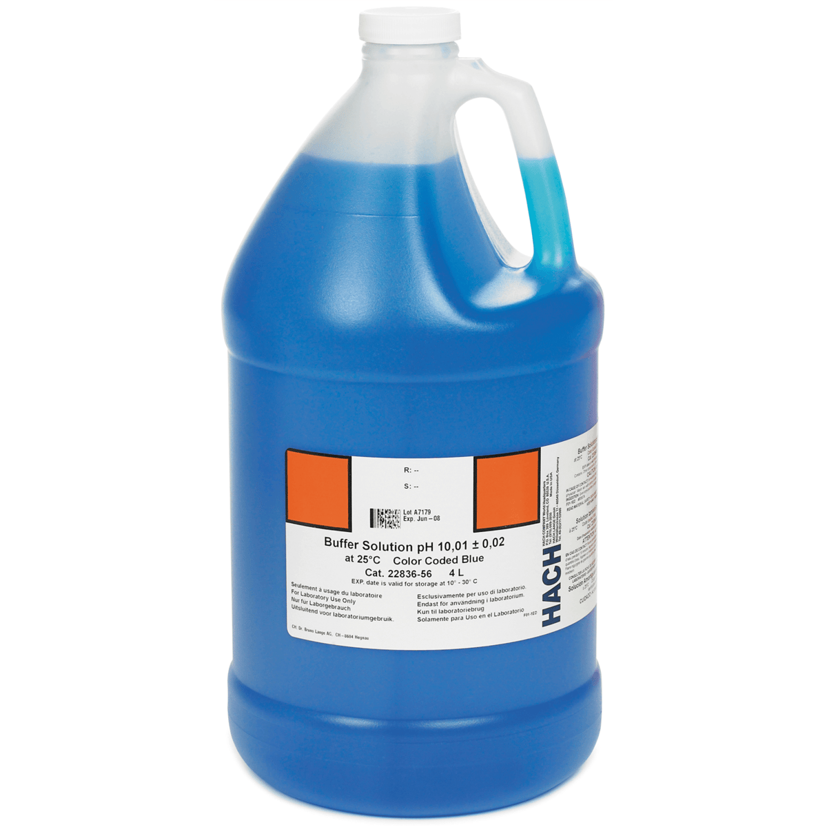Hach Buffer Solution, pH 10.01, Color-coded Blue, 4 L, 2283656