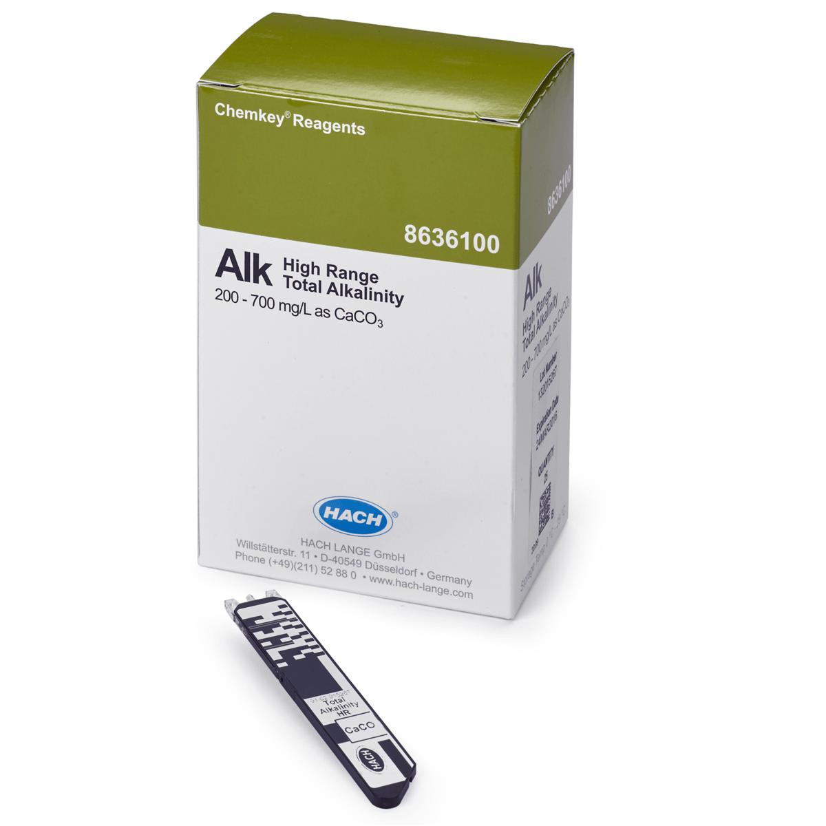 Hach Total Alkalinity Chemkey® Reagents High Range, 200-700 mg/L CaCO3, Box of 25, 8636100