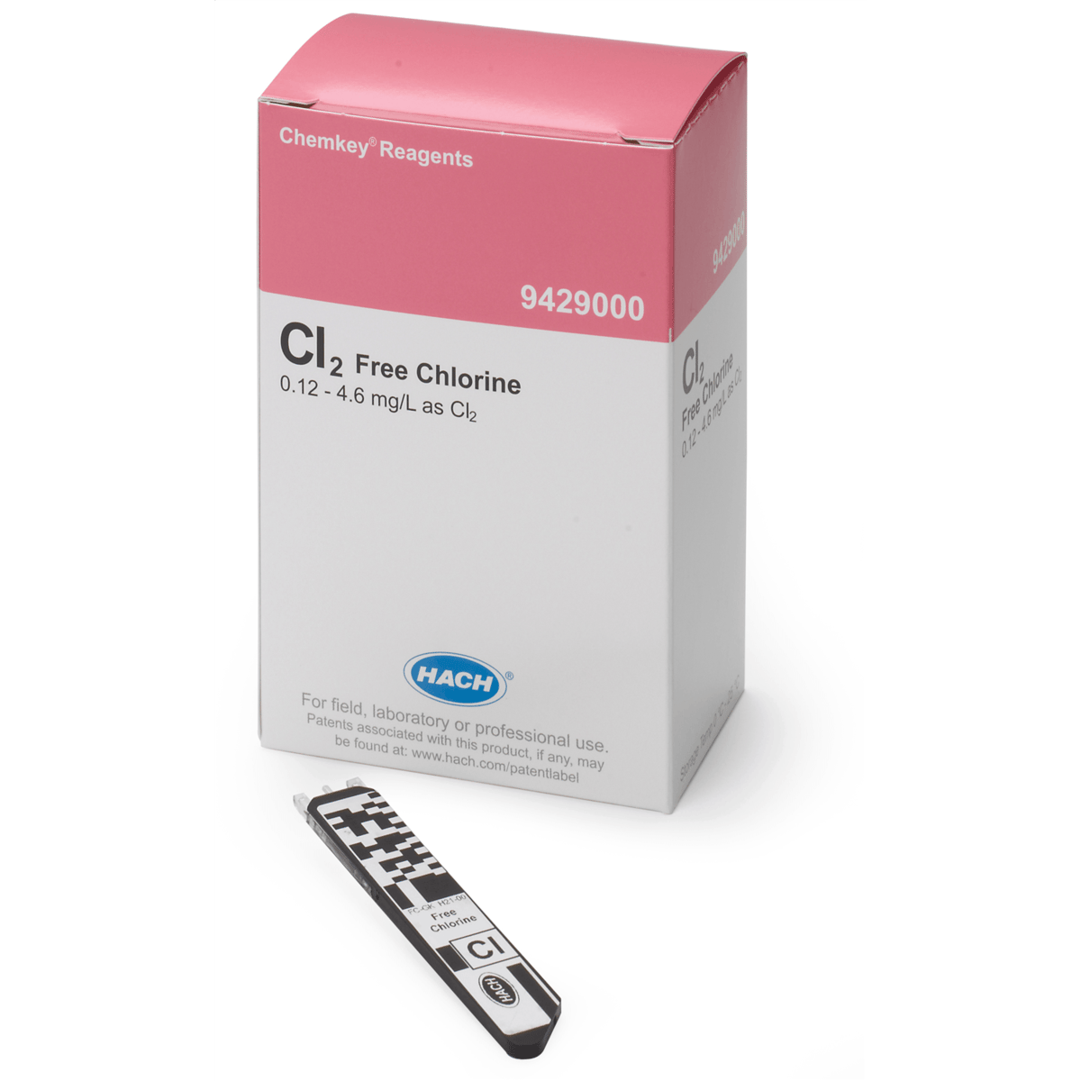 Hach Free Chlorine Chemkey® Reagents, 0.04-4.00 mg/L Cl2, Qty 300, 8499300