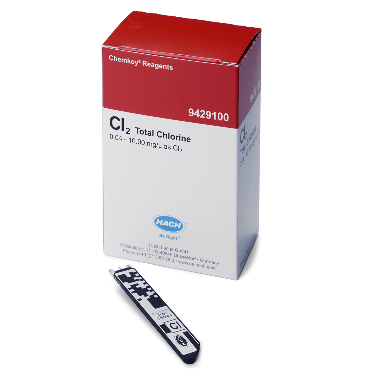 Hach Total Chlorine Chemkey® Reagents, 0.04-10 mg/L Cl2, Qty 300, 8499400