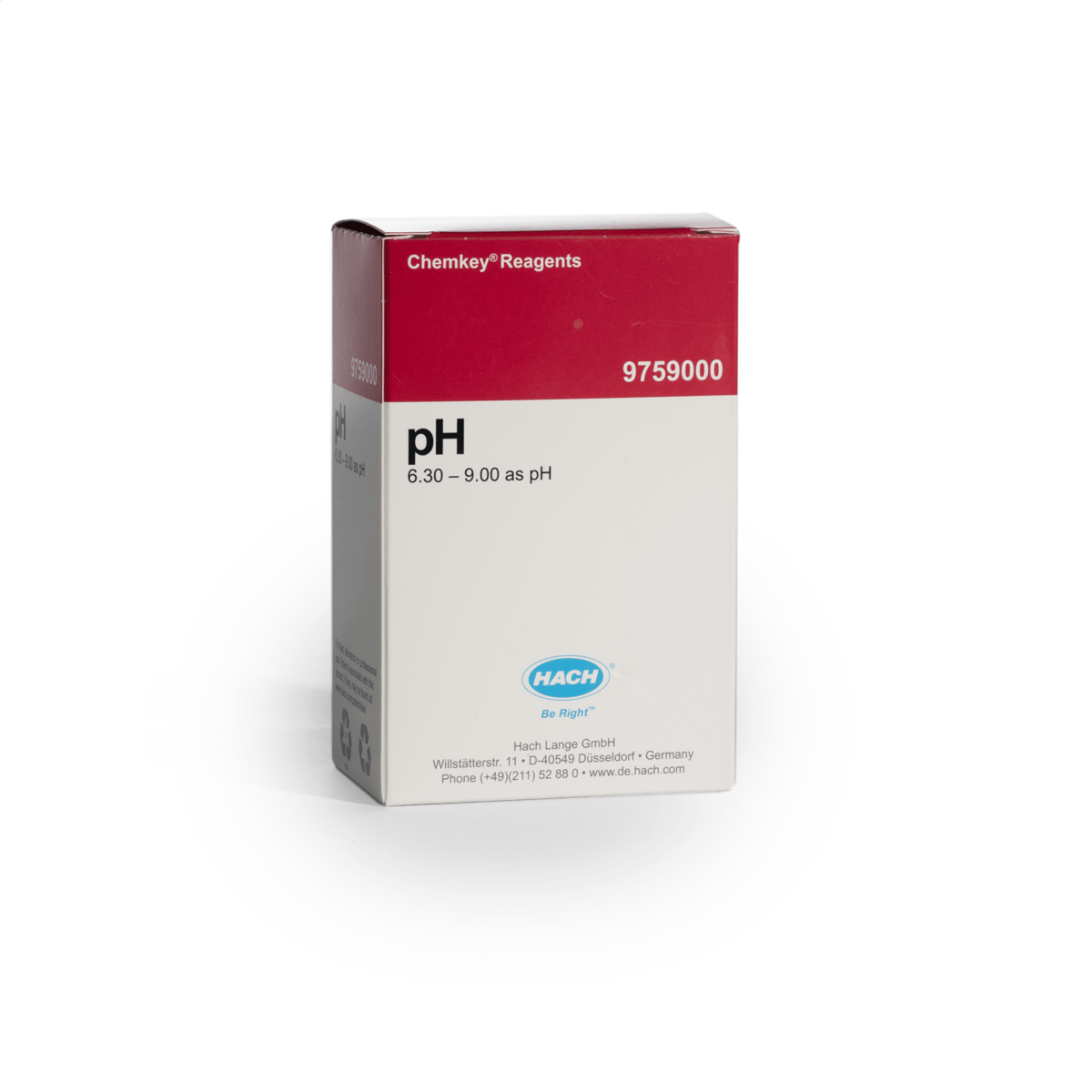 Hach pH Chemkey® Reagents, 6.3-9.0, 25/Box, 9759000