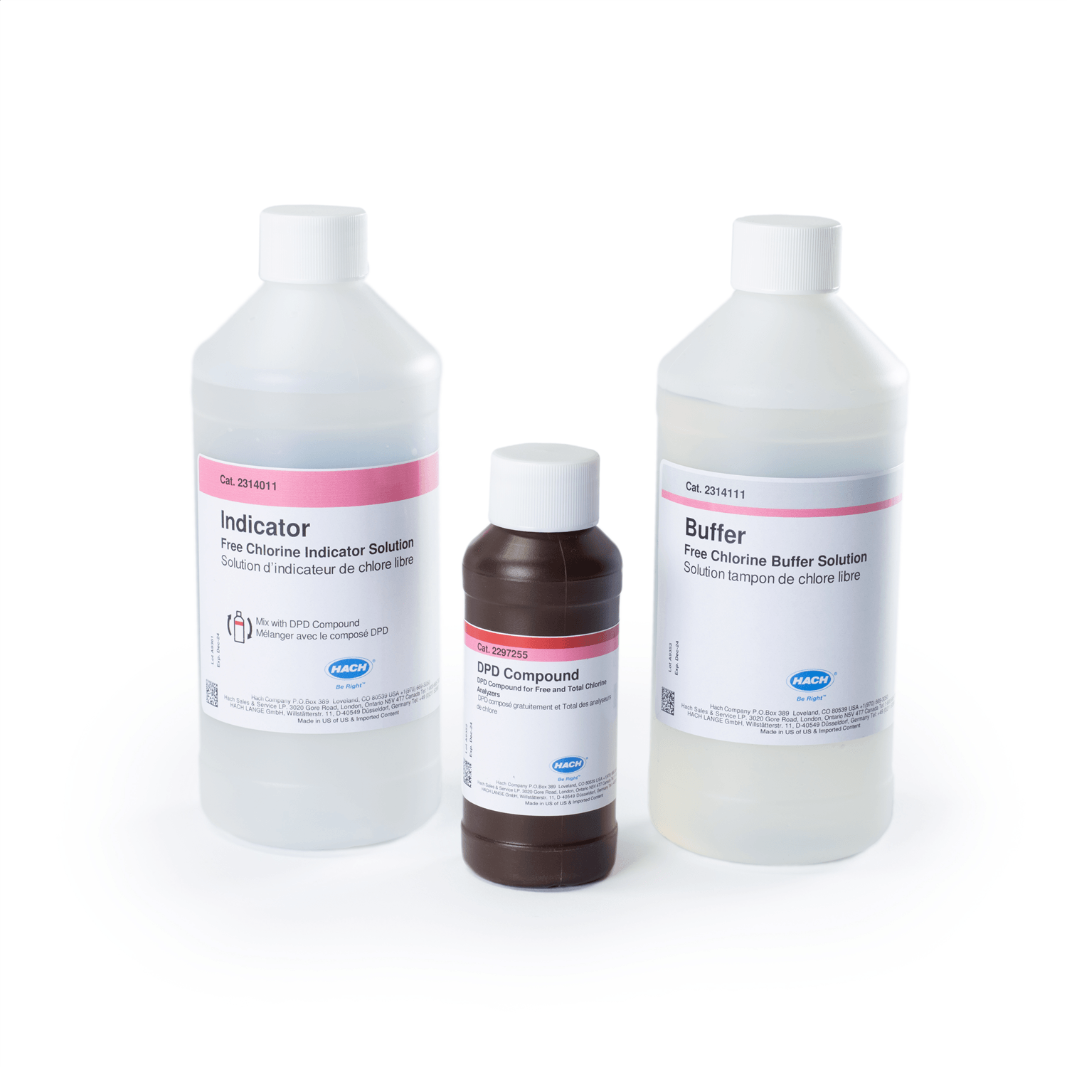 Hach Free Chlorine Reagent Set for Chlorine Analyzer CL17/CL17sc, 2556900 Hach Free Chlorine Reagent Set for Chlorine Analyzer CL17/CL17sc, 2556900