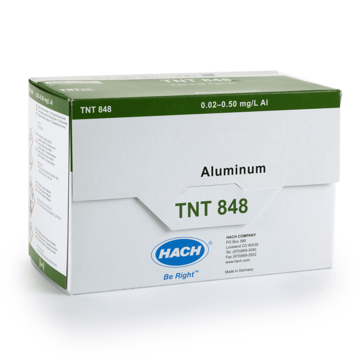 Hach Aluminum TNTplus Vial Test, 0.02-0.50 mg/L Al , 24 Tests, TNT848