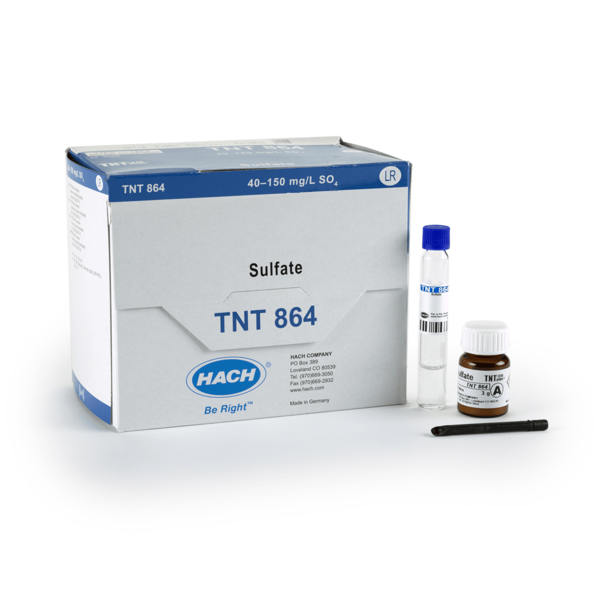 Hach Sulfate TNTplus Vial Test, LR, 40-150 mg/L SO₄ , 25 Tests, TNT864