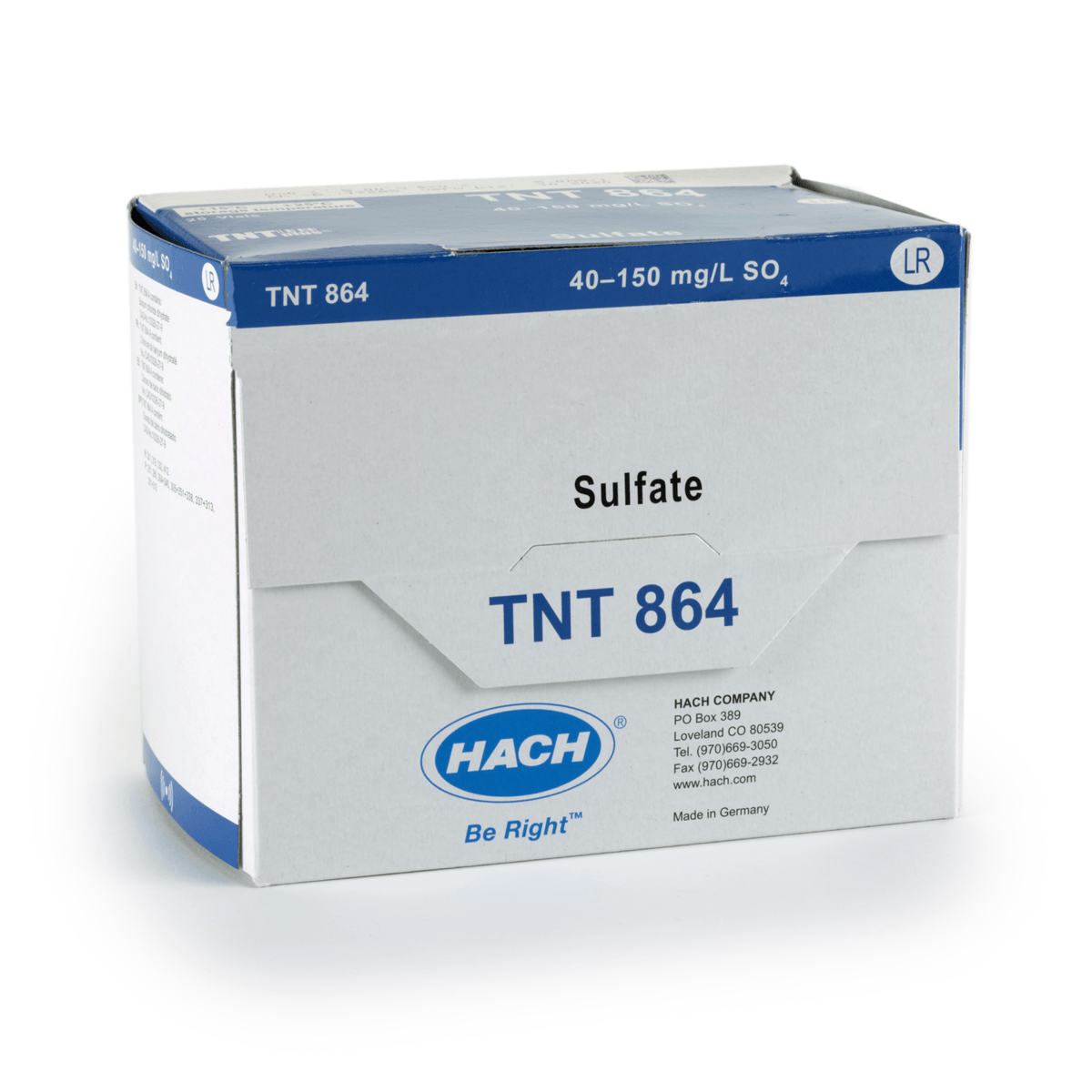Hach Sulfate TNTplus Vial Test, LR, 40-150 mg/L SO₄ , 25 Tests, TNT864