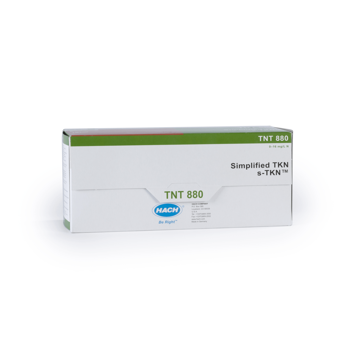 Hach Simplified TKN (s-TKN) TNTplus Vial Test, 0-16 mg/L N , 25 Tests, TNT880