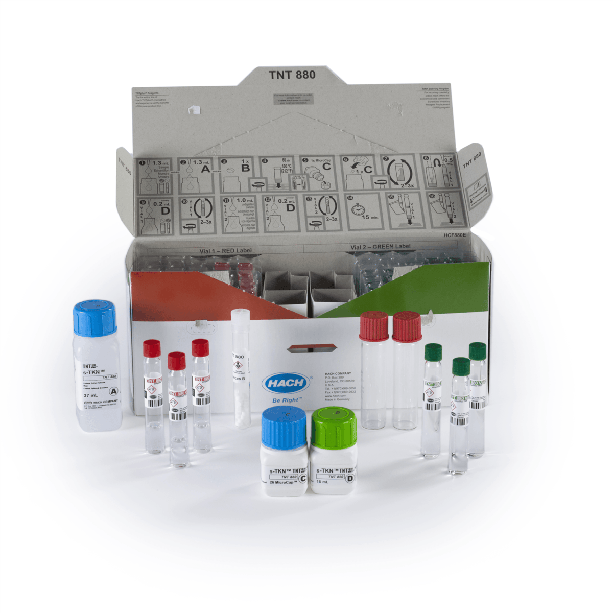 Hach Simplified TKN (s-TKN) TNTplus Vial Test, 0-16 mg/L N , 25 Tests, TNT880