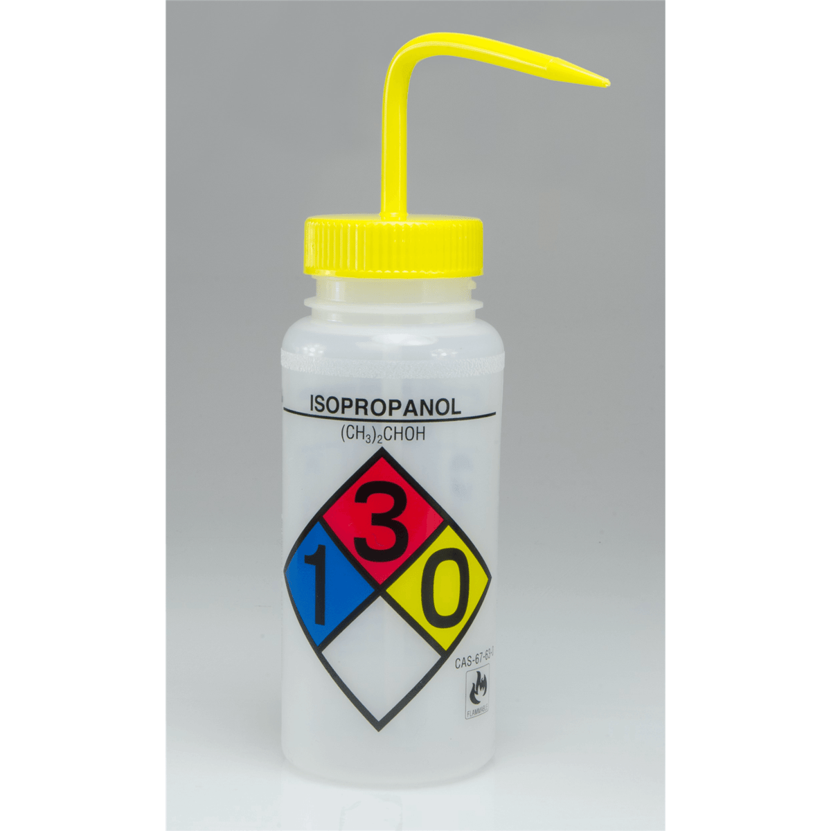 SP Bel-Art Safety-Labeled 4-Color Distilled Water Wide-Mouth 500mL Polyethylene Wash Bottle, 4/Pack