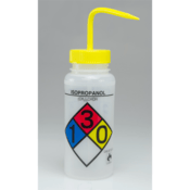SP Bel-Art Safety-Labeled 4-Color Distilled Water Wide-Mouth 500mL Polyethylene Wash Bottle, 4/Pack