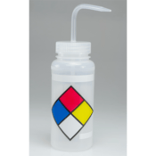 SP Bel-Art Safety-Labeled 4-Color Lyob Wide-Mouth 500 mL Polyethylene Wash Bottles, Pack of 4