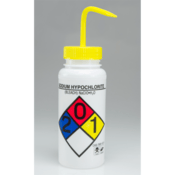SP Bel-Art Safety-Labeled Wide-Mouth 500 mL Bleach Wash Bottle, Pack of 4