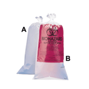 SP Bel-Art Clear Polyethylene Biohazard Disposal Bags w/ Warning Label, Pack of 100